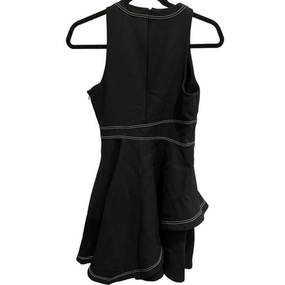 Cinq a Sept Black Lyla Fit and Flare Handkerchief Dress Sz 6 - Picture 4 of 8